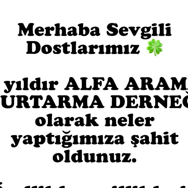Alfa Derneği Instagram gönderisi